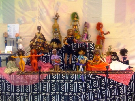 Dolls by the Dazzling Dames Doll Club at the 2010 Atlanta Quilt Festival.