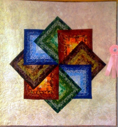 Log Cabin in the Sky by Anita Crosby. 2010 Atlanta Quilt Festival Winner of Best Traditional Quilt